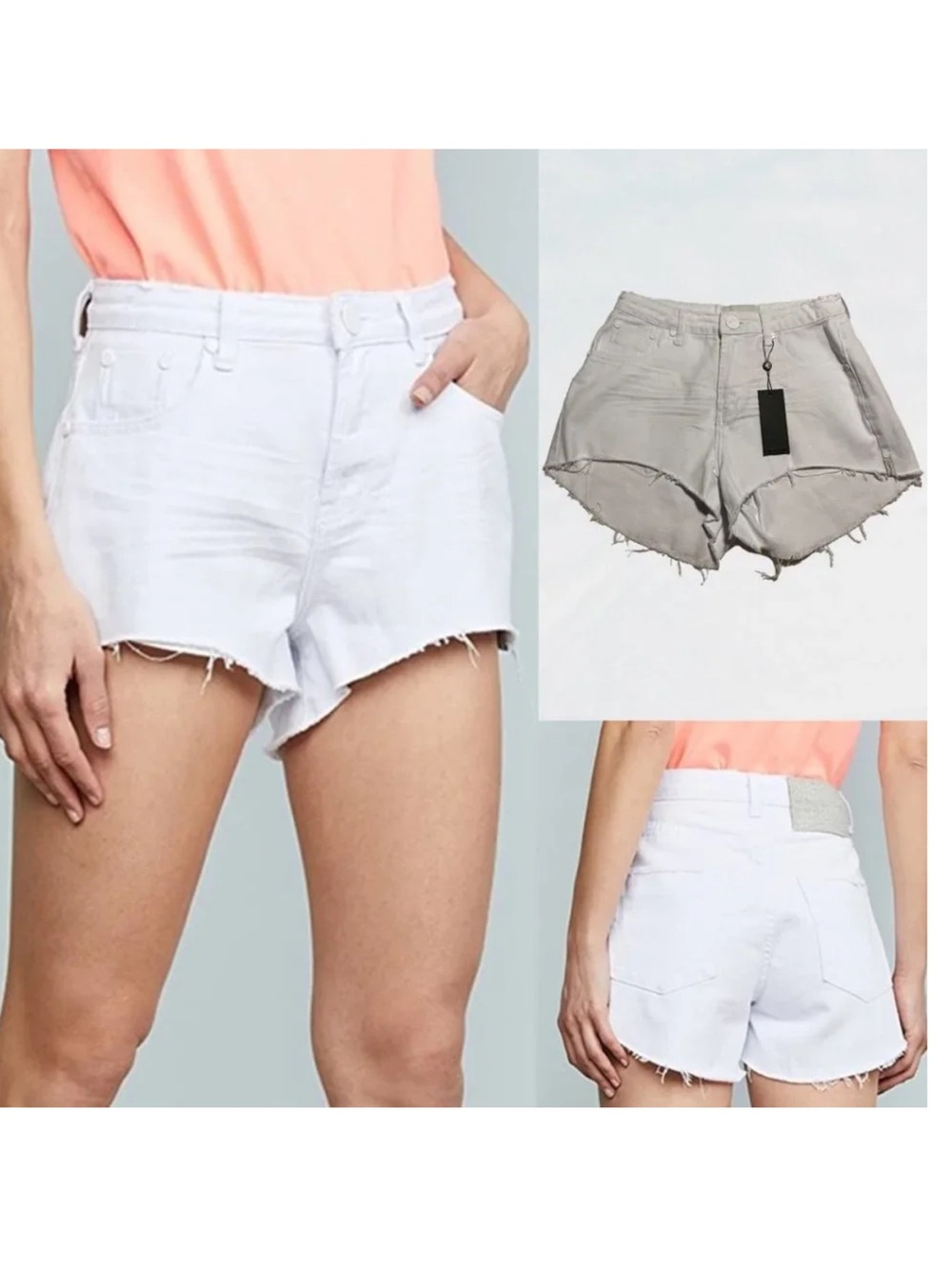 One Teaspoon Trucker Short White Beauty Cutoffs